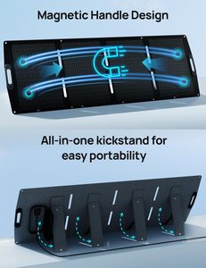 400W <b>Foldable</b> Portable <b>Solar</b> Charger <b>Panel</b> 23% High Efficiency IP65 Waterproof Suitable for RV Camping Off-Grid Outdoor - Product Image 2