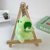 12cm mignon avocat Capybara jouets en peluche porte-clés peluche poupée tirant corde vibrer Capybara porte-clés enfants jouet pendentif