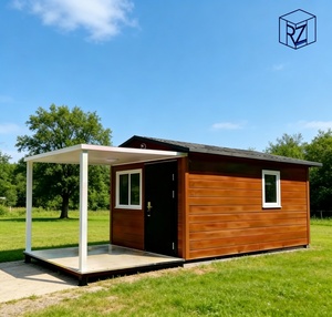 Casa Modular Desmontable Rápida con Acabado de Madera y Terraza para Campamentos Familiares, Económica, Tipo Contenedor, Ray-Zen - Product Image 2