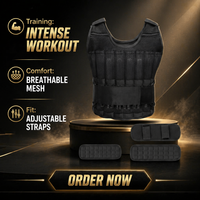 Gilet lesté réglable SENAOFIT pour entraînement fonctionnel, 20 lb, pour hommes et femmes