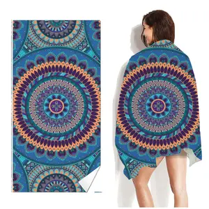 micro fiber cloth towels hotel beach 140cm evil eye beach towel gold mandala rectangle branded mexican beach towel