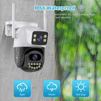 Cámara IP PTZ de Doble Lente Wistino 4K con WiFi, Detección Humana, Audio de 4MP, Cámara de Vigilancia de Seguridad