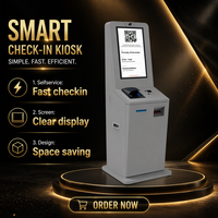 Kiosque de libre-service et de paiement automatique Estar 32 pouces avec imprimante, distributeur de cartes et scanner de passeport
