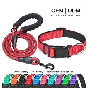 Guinzaglio <span class=keywords><strong>per</strong></span> Cani Personalizzato con <span class=keywords><strong>Collare</strong></span>, Morbido, Resistente, Antiscivolo, Imbottito, Riflettente, Regolabile in Nylon, Vendita all'Ingrosso - Product Image 1