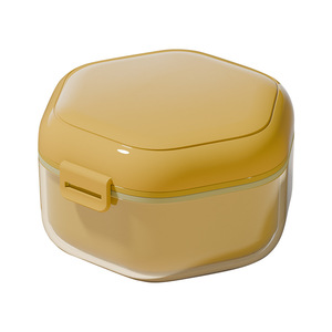 Denture Case With Compartment 1L Capacity Food Grade Portable Travel Storage Box For Braces Cleaning - Product Image 5
