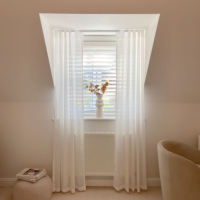 Voilages en tulle texturé lin fin personnalisables, plissés floraux de haute qualité, pour chambre, hôtel, bureau, avec fonction d'ombrage en format corde