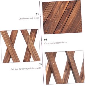 SHENGCHENG Valla telescópica de madera maciza para huerto exterior, rejilla natural para jardín - Product Image 4