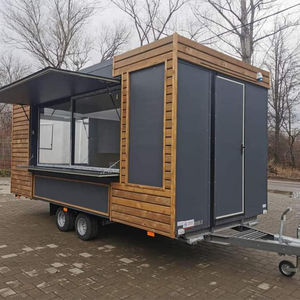 Model rumah kayu Mobile luar ruangan BBQ makanan Jalan Trailer Hot <span class=keywords><strong>Dog</strong></span> Bar Bir Makanan truk multi-fungsi troli barbekyu - Product Image 3
