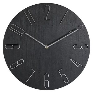 Plastic Wall <b>Clocks</b> Silent Non Ticking Modern Style embossed numbers <b>clock</b> for Home Office School Kitchen Bedroom Living Room - Product Image 3