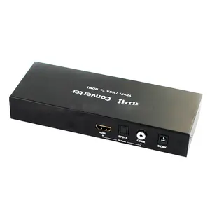 Video + YPbPr scart + s video + vga + hdmi audio te hdmi 1080 p converter & switcher