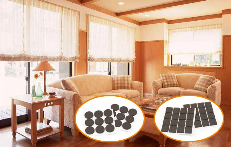 High Quality Self Adhesive Furniture Pads Heavy Duty Anti Scratch Chair Leg Floor Furniture Protection Pads