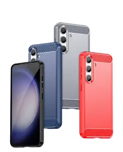 碳纤维硅胶TPU手机外壳适用于Iphone 13 14 15迷你Pro Max适用于Galaxy S23 S24超手机外壳适用于Iphone外壳