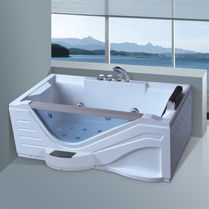Bañera <span class=keywords><strong>de</strong></span> hidromasaje cuadrada moderna personalizada bañera <span class=keywords><strong>de</strong></span> hidromasaje <span class=keywords><strong>de</strong></span> masaje independiente acrílica blanca - Product Image 3
