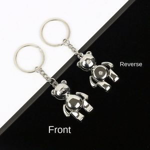 Factory Direct Sales of Alloy 3D Stereoscopic Accessories Metal Bags Pendants <b>Cute</b> <b>Bear</b> Keychains Small Gifts Wholesale - Product Image 4