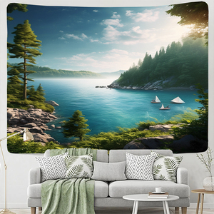 Gahumi Factory Direct Tapisserie murale décorative motif imprimé personnalisé pour la décoration intérieure Prix compétitif - Product Image 4