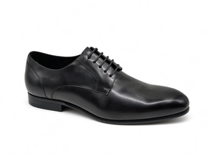 Zapatos Oxford clásicos negros con punta lisa para hombre, calzado formal con cordones de cuero liso de primera calidad para negocios, bodas y oficina - Product Image 4