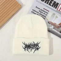Bonnet d'hiver chaud pour femmes et hommes, style gothique street punk, tricoté, 100% acrylique, tendance, pour rester au chaud