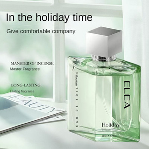 Vente en gros de 50 ml d'ELEA Holiday <span class=keywords><strong>EDT</strong></span> pour homme, parfum floral, boisé, fruité, thé, longue tenue, parfum moderne et sportif, vaporisateur personnalisable - Product Image 2