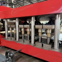 Línea de Producción de Perfiles de Acero para Construcción, Completamente Automática, con 3 Estaciones de Punzonado y Formado de Perfiles C, U y P