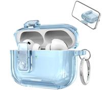 Casing Pelindung Transparan untuk Airpods 5 4 3 Pro Ramah Lingkungan, Anti Debu, Penutup Earbud Bening dengan Gantungan Kunci