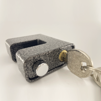 Cadenas en fer de 80mm avec 4 clés en fer, cadenas carré