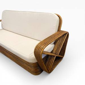 Fauteuil lounge en rotin naturel moderne fait à la main avec taille et couleur personnalisables Utilisation intérieure/extérieure - Product Image 1