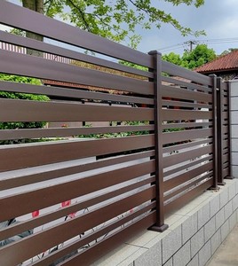 سياج ألومنيوم عصري فاخر نحيف عالي الجودة، سياج مركب أوروبي من البي في سي لحماية ممر السيارات في الفيلات - Product Image 6