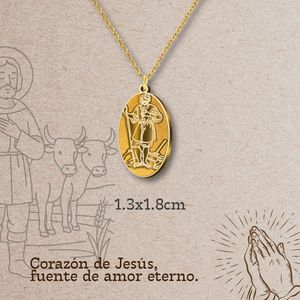 Collar con Colgante de Icono Católico Virgen de San Benito, Acero Inoxidable, Hecho a Mano, Joyería Religiosa, Cadena de Eslabones, China - Product Image 4