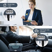 Boîte à lunch portable en acier inoxydable avec 2 compartiments, étanche, sans BPA, isolée, capacité de 1 à 3 L, récipient amovible