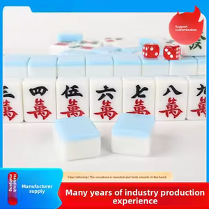 Fichas de Mahjong Medianas y Grandes, Color Azul Agua, Hechas a Medida, para Uso Doméstico, Mahjong Vietnamita para Jugar a Mano - Product Image 5