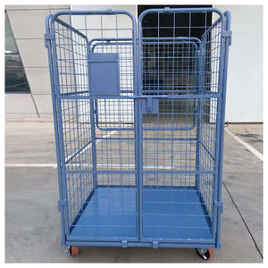 Populaire Producten 2023 Trending Magazijn Opslag Pallets Kooi Transport Vouwbare Gaascontainer Rollende Kooi <span class=keywords><strong>Trolley</strong></span> - Product Image 3