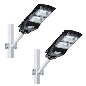 ไฟถนนพลังงานแสงอาทิตย์กลางแจ้ง60W, จัดส่งเร็วไฟฟลัดไลท์ LED พลังแสงอาทิตย์6500K ถึงรุ่งสางพร้อมเซ็นเซอร์ตรวจจับความเคลื่อนไหวสำหรับโรงรถ/ถนนรถแล่น - Product Image 1