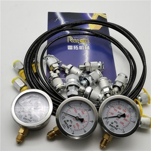3 Gauges Hydraulic Pressure Testing Kit <b>Diagnostic</b> <b>Tool</b> Set, Hydraulic Pressure Measurement Kit for All Heavy Equipments - Product Image 1
