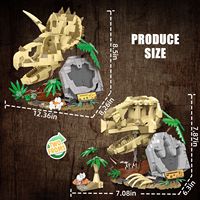 NUEVO YC328 Juego de Bloques de Construcción de Plástico ABS con Cabeza de Dragón, Juguete de Ensamblaje DIY para Niños y Niñas, Regalo Transfronterizo