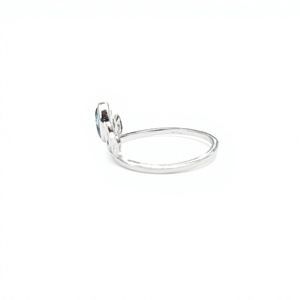 Anillo de Plata de Ley 925 con Topacio Azul Natural, Joyería Fina Hecha a Mano, Anillo Apilable para Mujer, Fabricante - Product Image 3