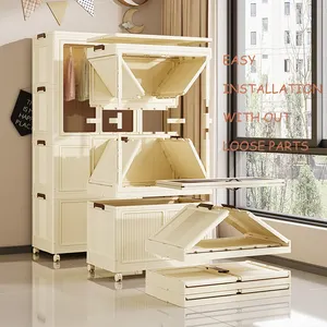 Jeko&Jeko Stylish Design No Assembly Required Pp Storage Cabinet For Home Organization