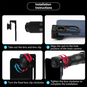 Objectif de caméra mobile 4k HD Téléobjectif 18x pour smartphones Téléobjectif <span class=keywords><strong>Lensa</strong></span> Zoom - Product Image 4