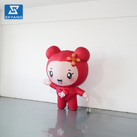 Modèle de personnage de dessin animé gonflable personnalisé pour la décoration d'ambiance extérieure, d'activités commerciales et de paysages
