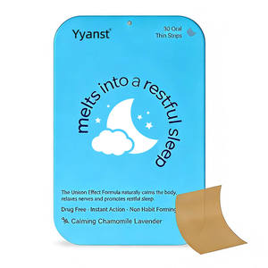 Bandes buvables de mélatonine végétaliennes à faible teneur en sucre pour adultes (OEM/ODM) - Apaise naturellement le corps et favorise un meilleur sommeil - Product Image 1