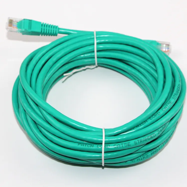 XXD OEM/ODM Shenzhen 4 Pairs Patch Cord Ethernet cable RJ45 Cat6 Crossover Network Cable green color patch lead lan cable