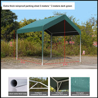 Tentes de stationnement pour voitures en acier, fabrication directe d'usine, taille personnalisée, imperméables, pliables, abri de voiture extérieur, garage pour voiture