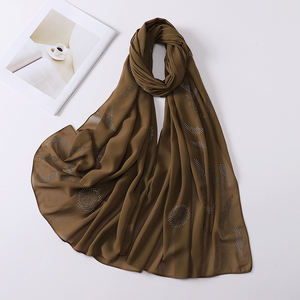 Hijabs de Diamante para Mujer, Pañuelos Lisos de Chifón Premium, <span class=keywords><strong>Hijab</strong></span> Musulmán, Turbantes, Chales, Proveedor - Product Image 6