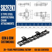 Cadena Agrícola de Acero Tipo S S62F2K1 con Superficie Micro Pulida para Vagón Alimentador, Baja Fricción, Rendimiento Consistente, Cadena de Transmisión