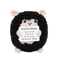 Poupée en laine tricotée à la main de 8 cm, vente chaude, poupée d'encouragement positive, poupée mignonne en laine tricotée, petite poupée mouton, produit fini