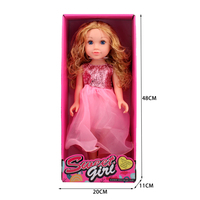 Poupée en vinyle de 18 pouces, corps de poupée reborn réaliste et mignon en silicone souple, ensemble de mode pour fille, poupée pour jouer à la maison