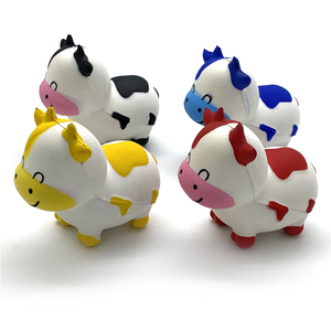 Custom Colors PU Foam Toys Cute Animals Cow Promotional Toys Children Squeeze Aniti-stress Anxious Relief Toys - Product Image 1