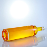 Vente directe usine – Bouteille cylindrique haute en verre 750 ml la plus vendue pour le stockage du whisky, du rhum et du brandy avec bouchon en liège personnalisé