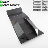 Caja de regalo magnética plegable de lujo personalizada con muestra gratis, caja de embalaje de cartón rígido con imán plegable de papel, caja de papel para zapatos y ropa