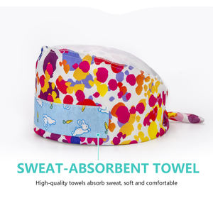 Gorro de algodón con estampado de dibujos animados para hombre y mujer, gorro de algodón con estampado de dibujos animados de calavera para trabajo en centro de mascotas - Product Image 2