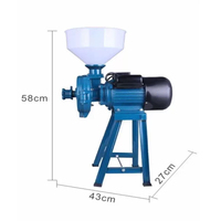 Moulin électrique vertical fiable avec support, boîtier moteur et chambre de broyage latérale pour le traitement commercial quotidien